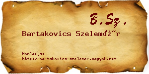 Bartakovics Szelemér névjegykártya